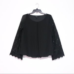 BCX Black Laced Long Sleeved Blouse